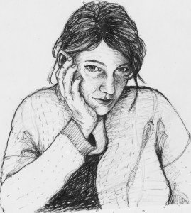 Zelfie 2 (2016) Ik zie mezelf,mijzelf tekenen.